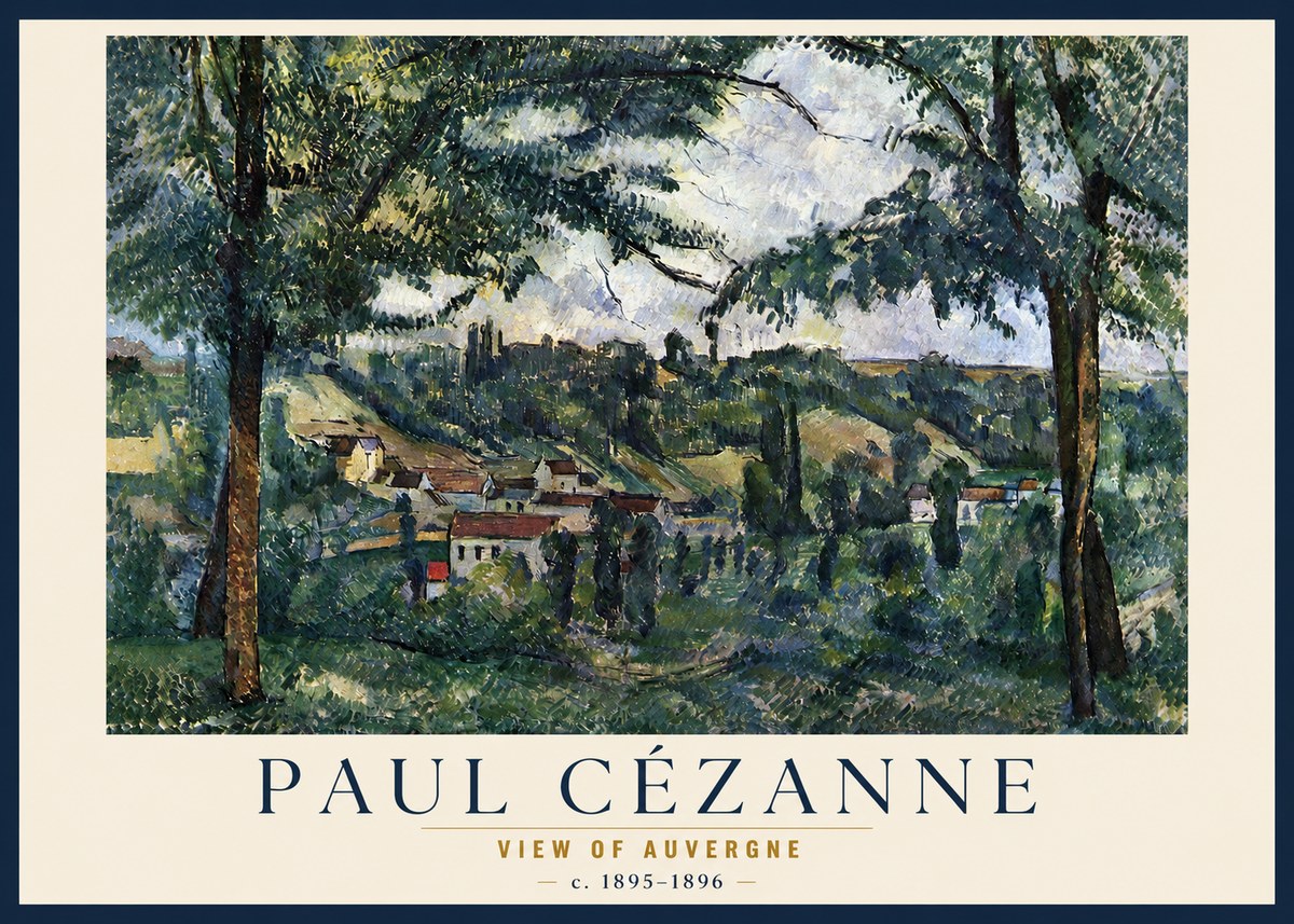 Paul Cézanne View of Auvergne No3 - Juliste