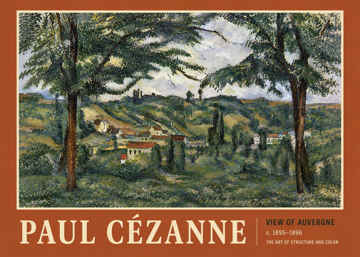 Paul Cézanne View of Auvergne No5 - Juliste