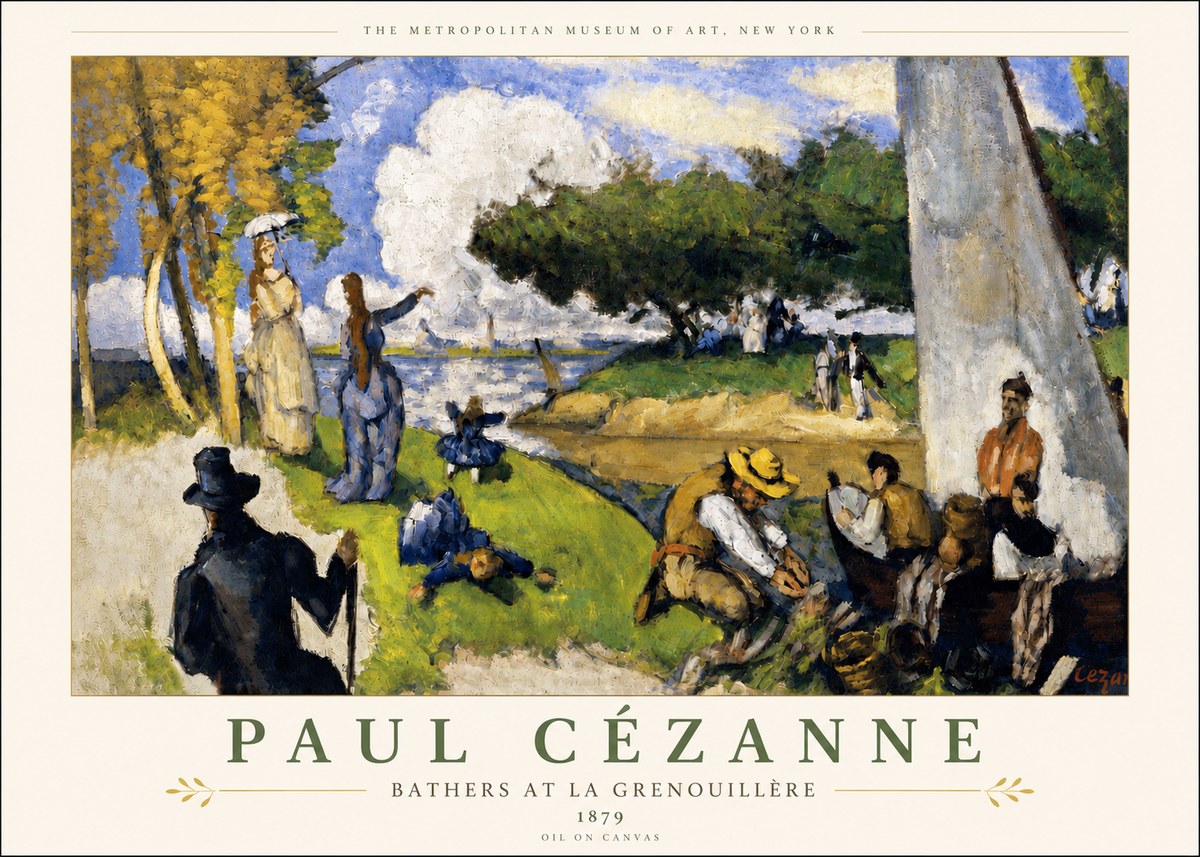 Paul Cézanne Bathers at La Grenouillère No3 - Juliste