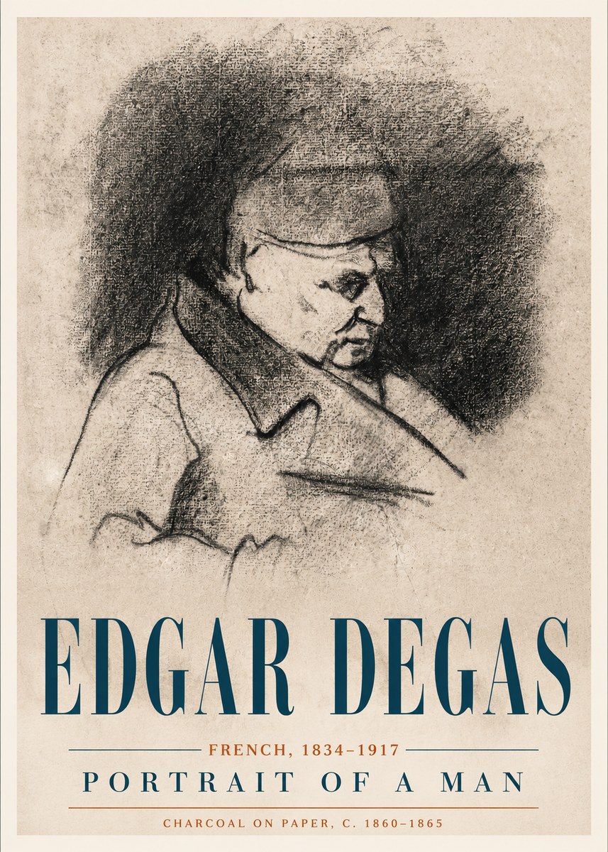 Edgar Degas Portrait of a Man No4 - Juliste