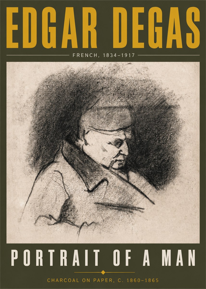 Edgar Degas Portrait of a Man No5 - Juliste