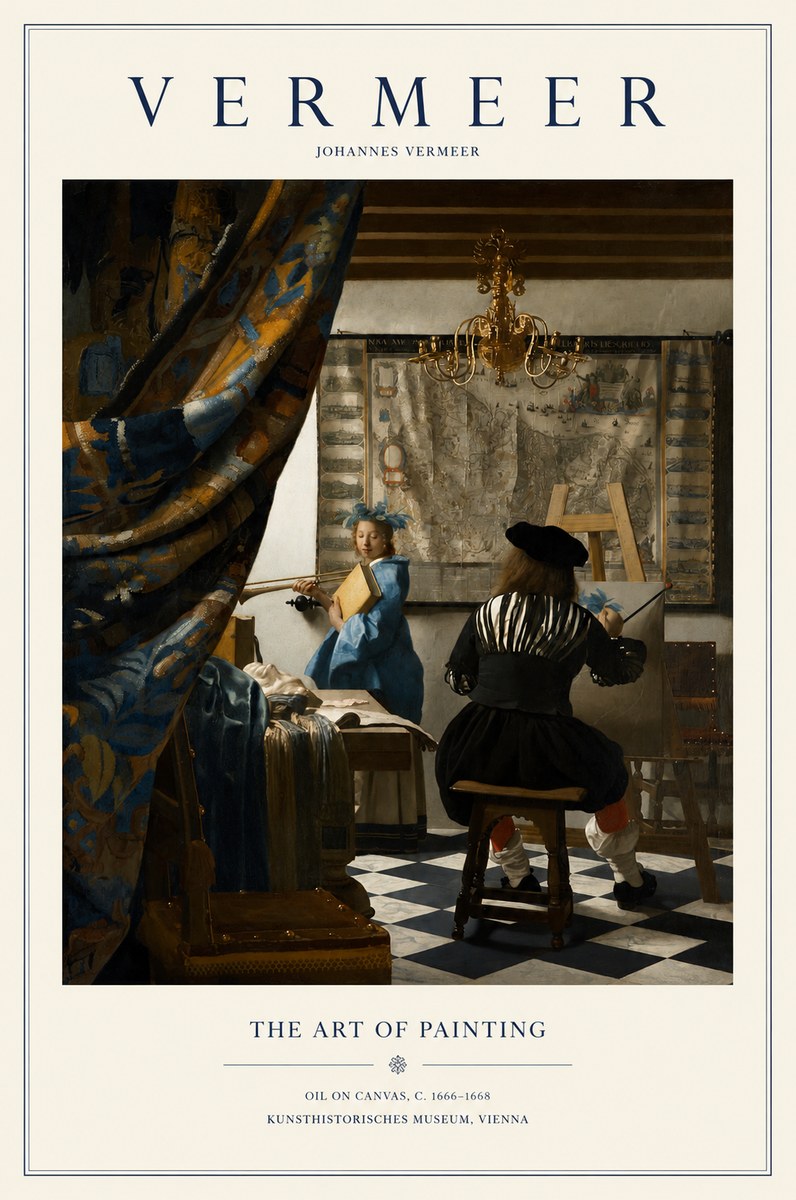 Vermeer The Art of Painting No1 - Juliste