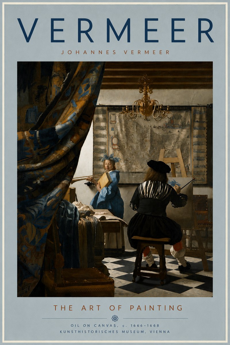 Vermeer The Art of Painting No5 - Juliste