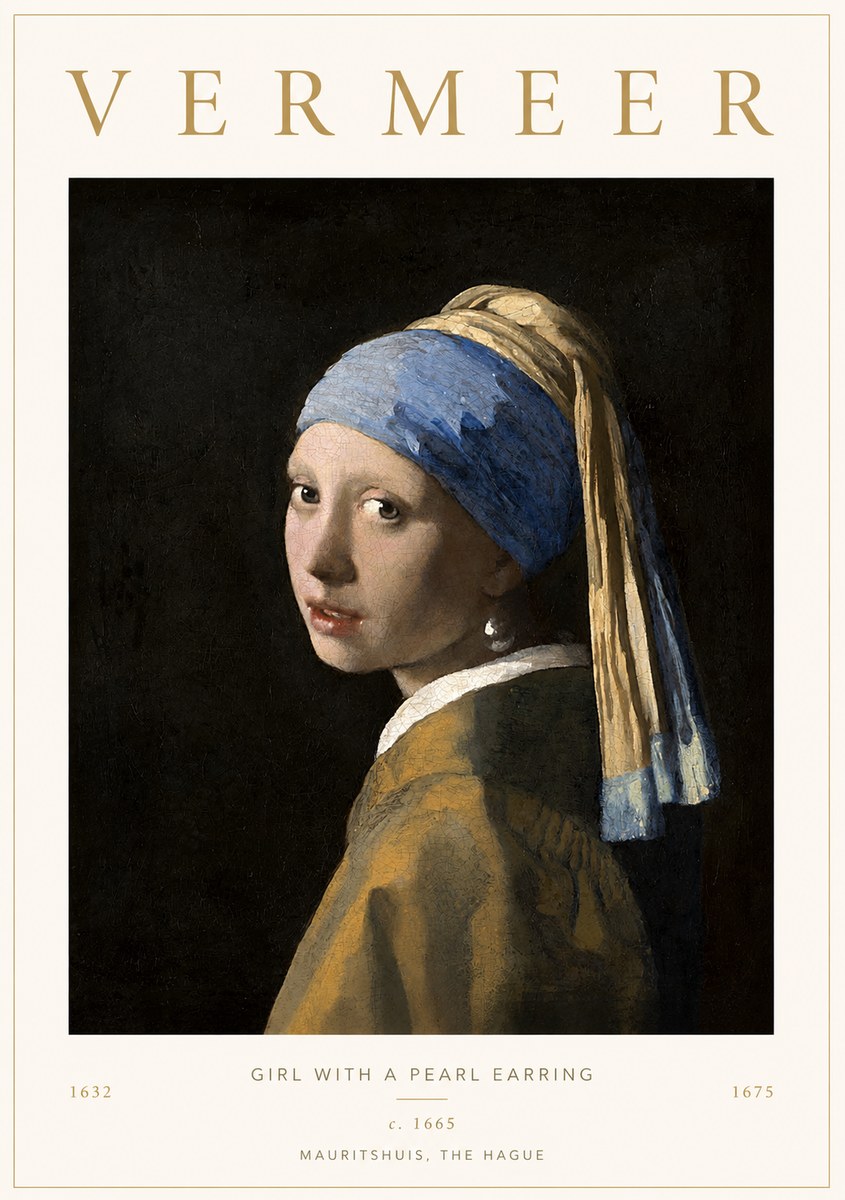 Vermeer Girl with a Pearl Earring II No2 - Juliste