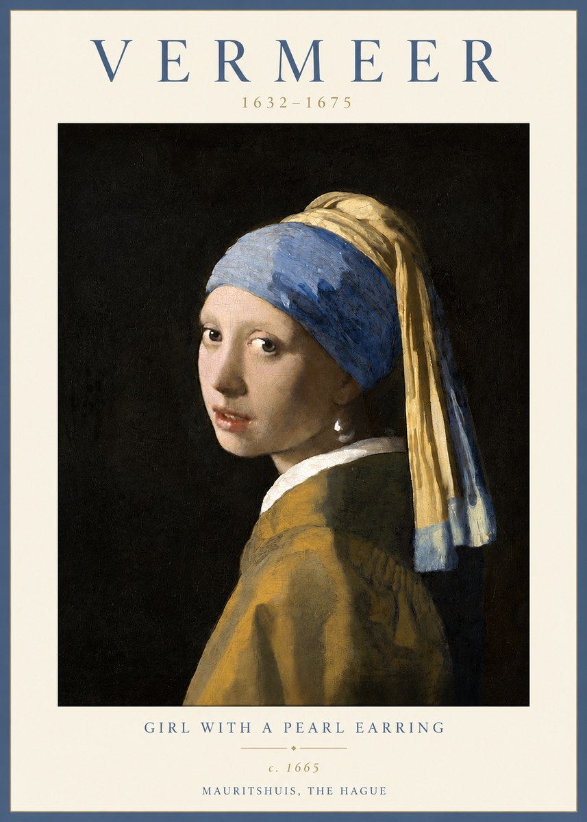 Vermeer Girl with a Pearl Earring II No4 - Juliste