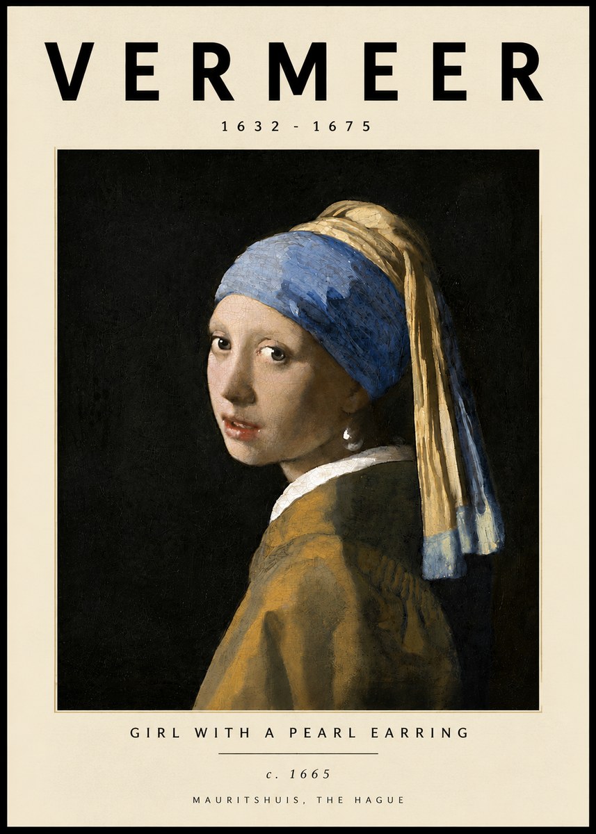Vermeer Girl with a Pearl Earring II No5 - Juliste