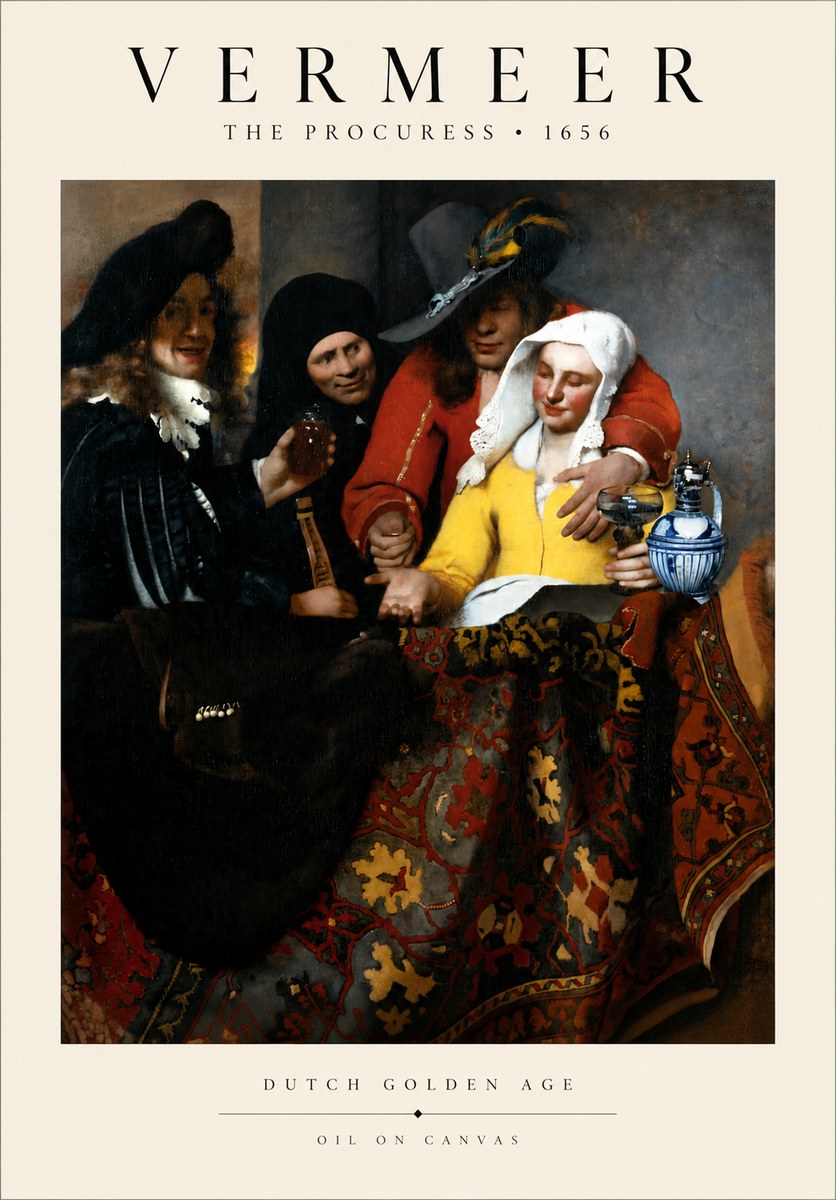 Vermeer The Procuress No3 - Juliste