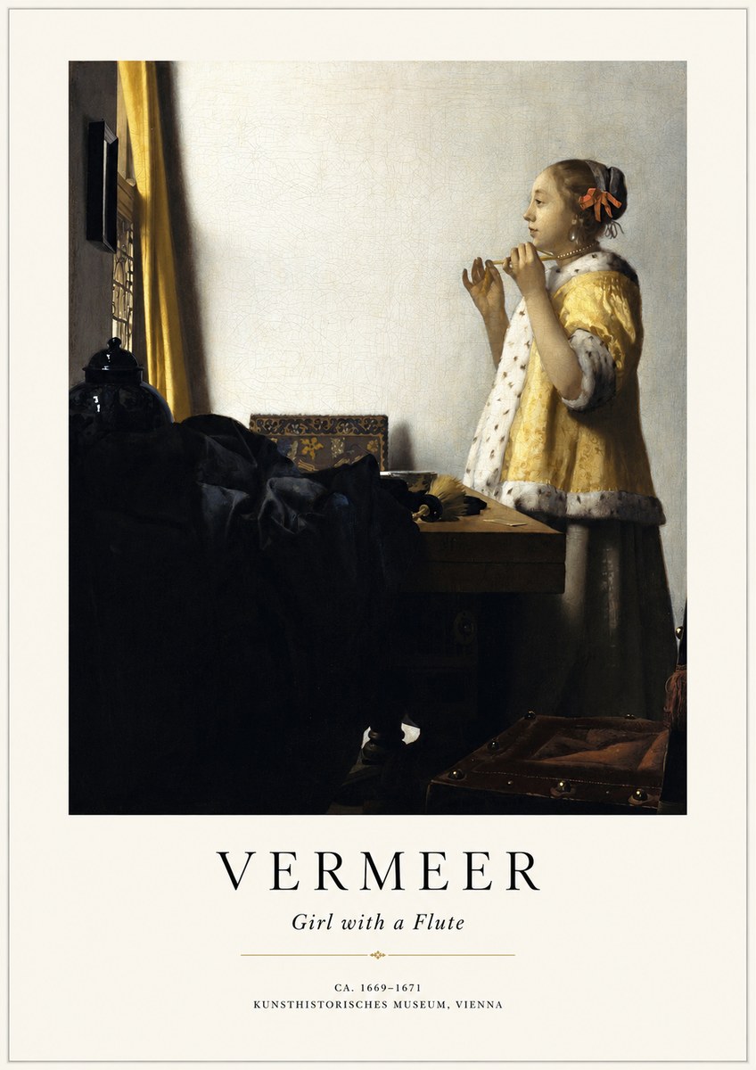 Vermeer Girl with a Flute No1 - Juliste
