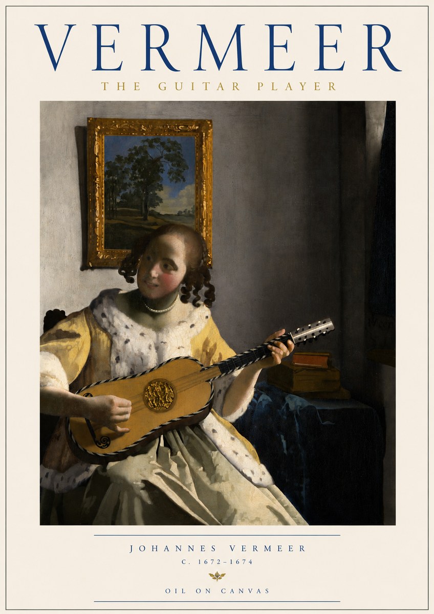 Vermeer The Guitar Player No2 - Juliste