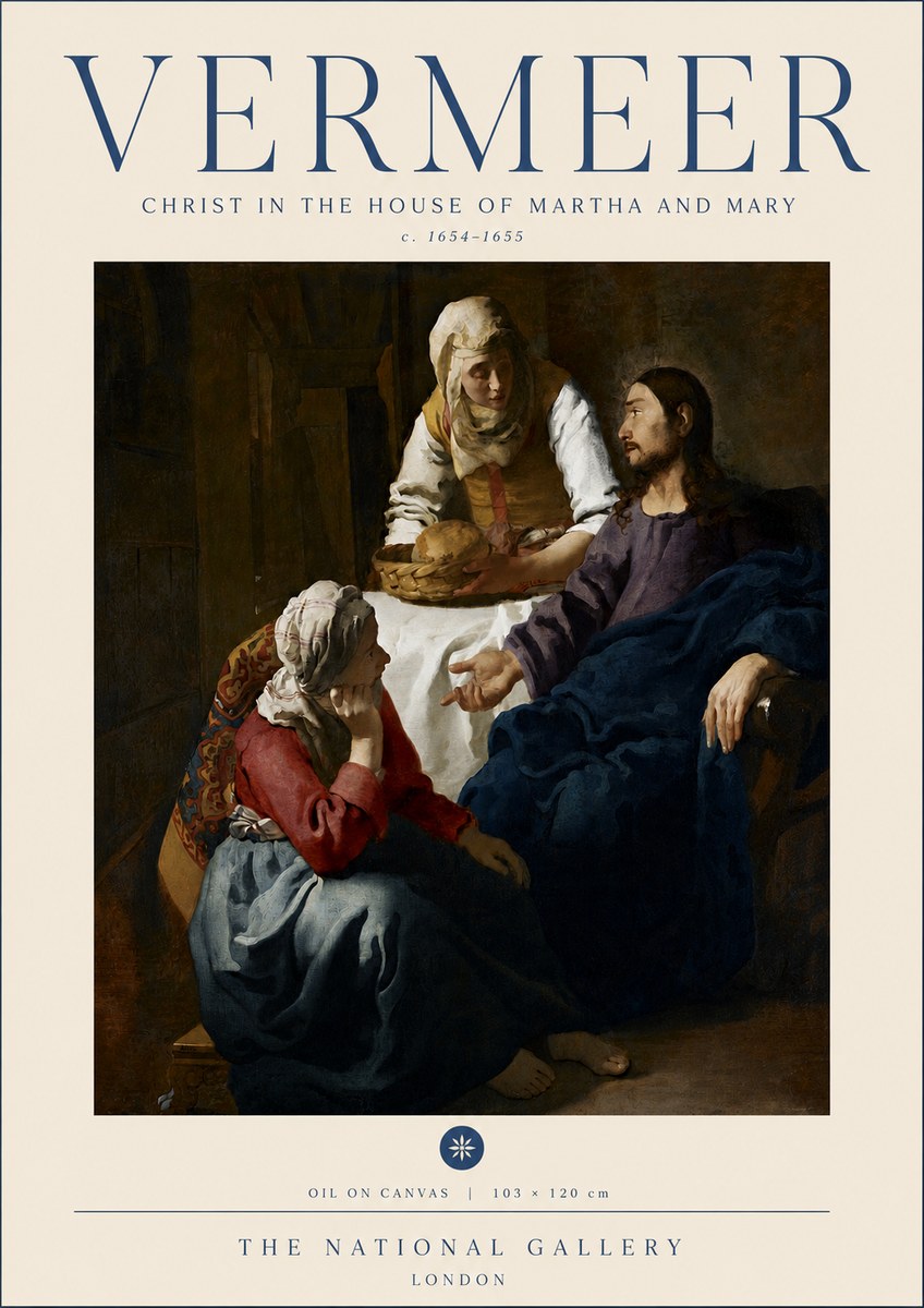 Vermeer Christ in the House of Martha and Mary No6 - Juliste