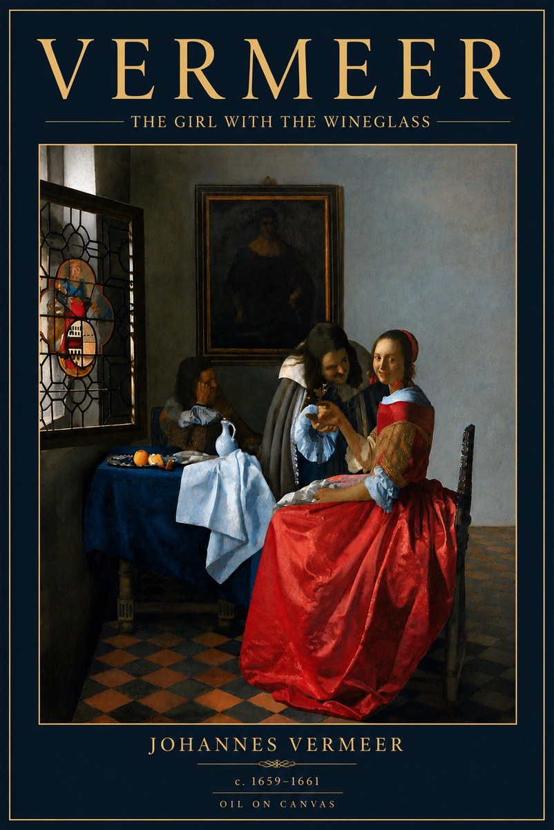 Vermeer The Girl with the Wineglass No6 - Juliste