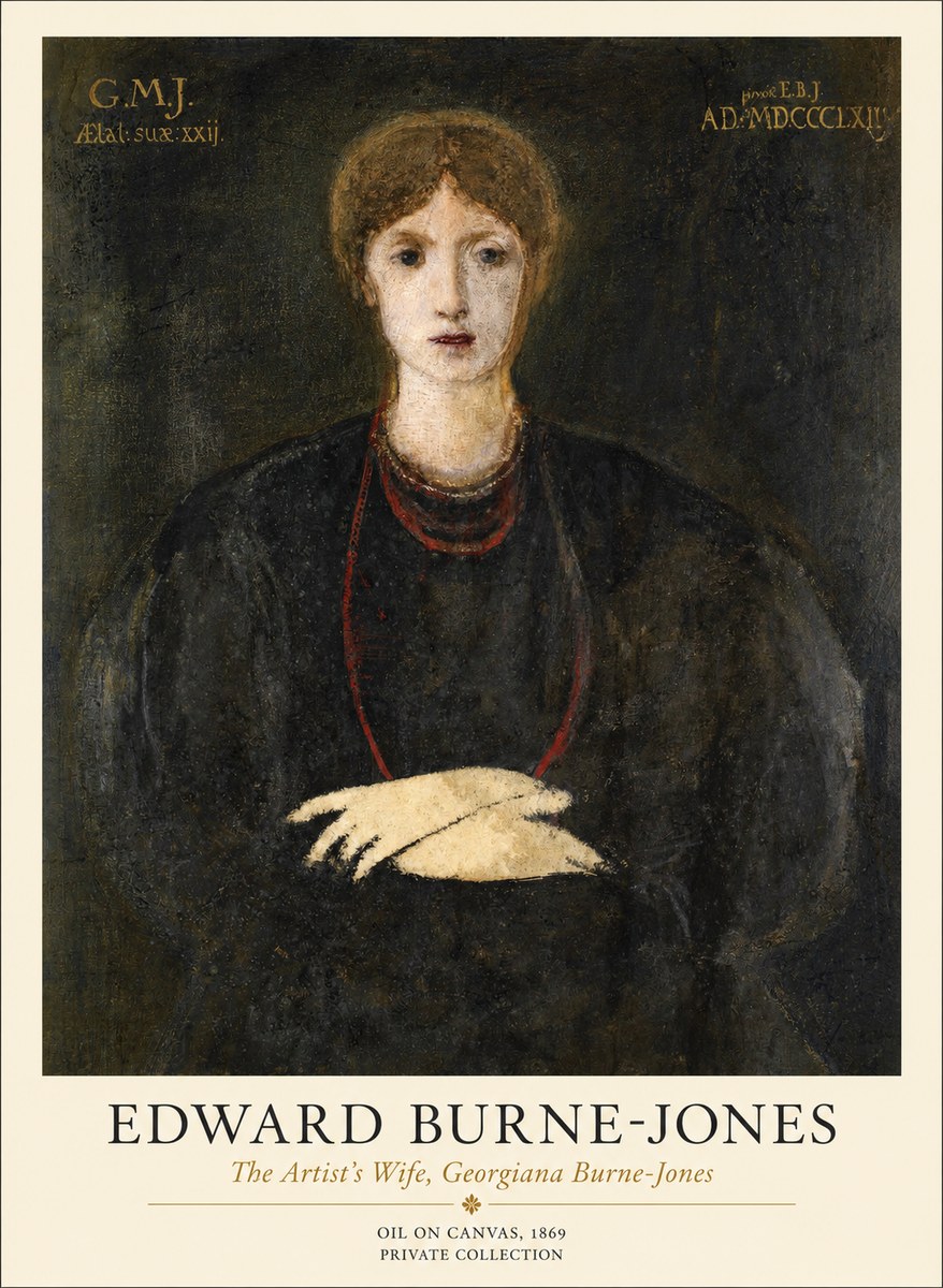 Edward Burne-Jones The Artist's Wife, Georgiana Burne-jones No1 - Juliste