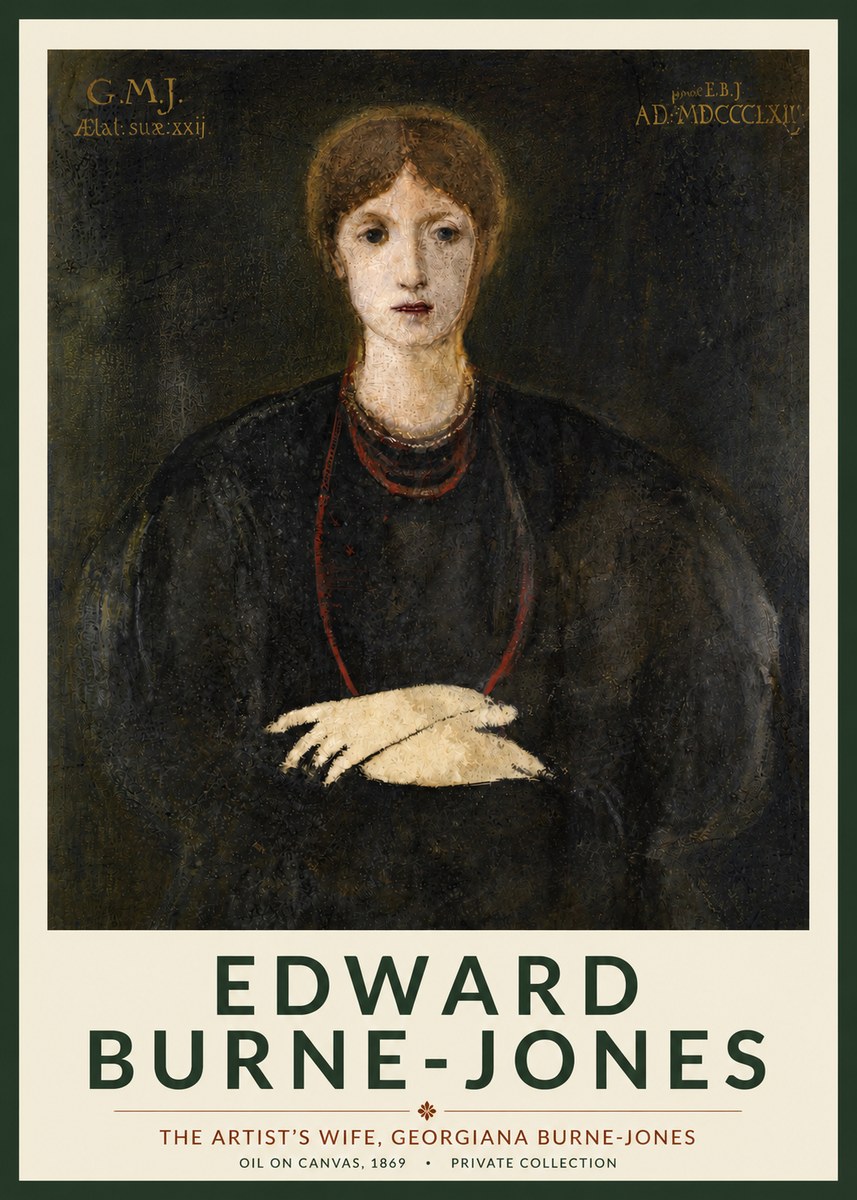 Edward Burne-Jones The Artist's Wife, Georgiana Burne-jones No4 - Juliste