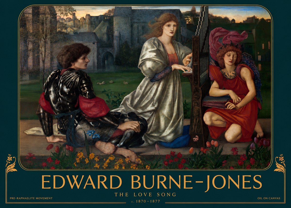 Edward Burne-Jones The Love Song No2 - Juliste
