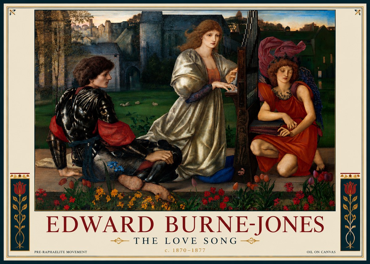 Edward Burne-Jones The Love Song No4 - Juliste
