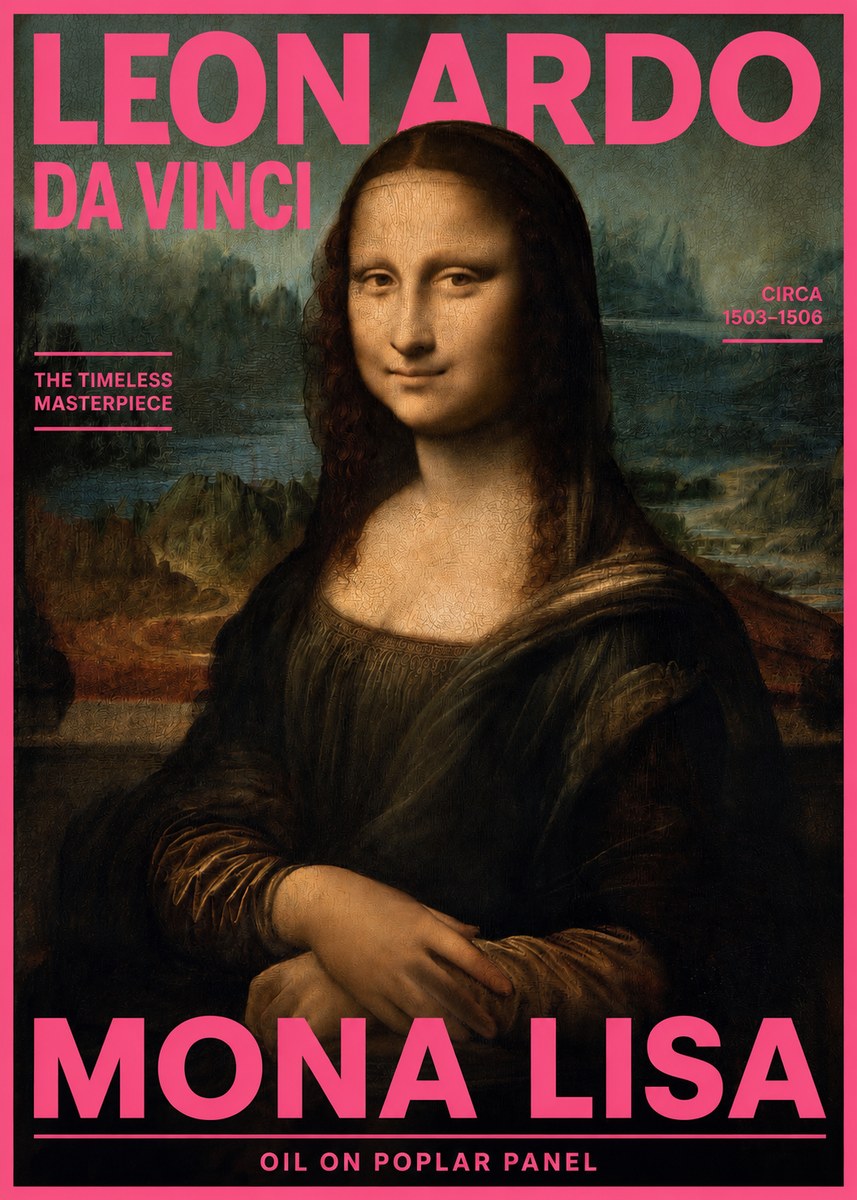 Leonardo da Vinci Mona Lisa No2 - Juliste