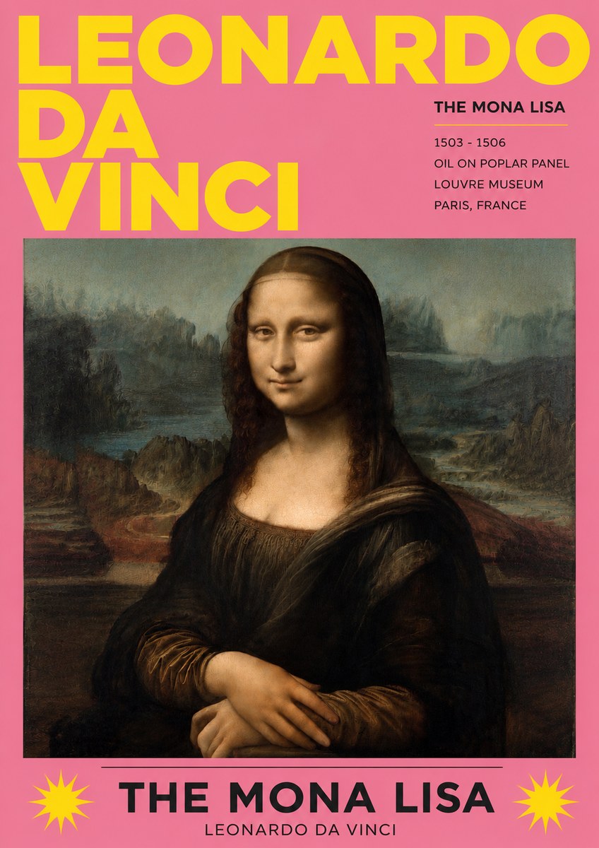 Leonardo da Vinci The Mona Lisa No3 - Juliste