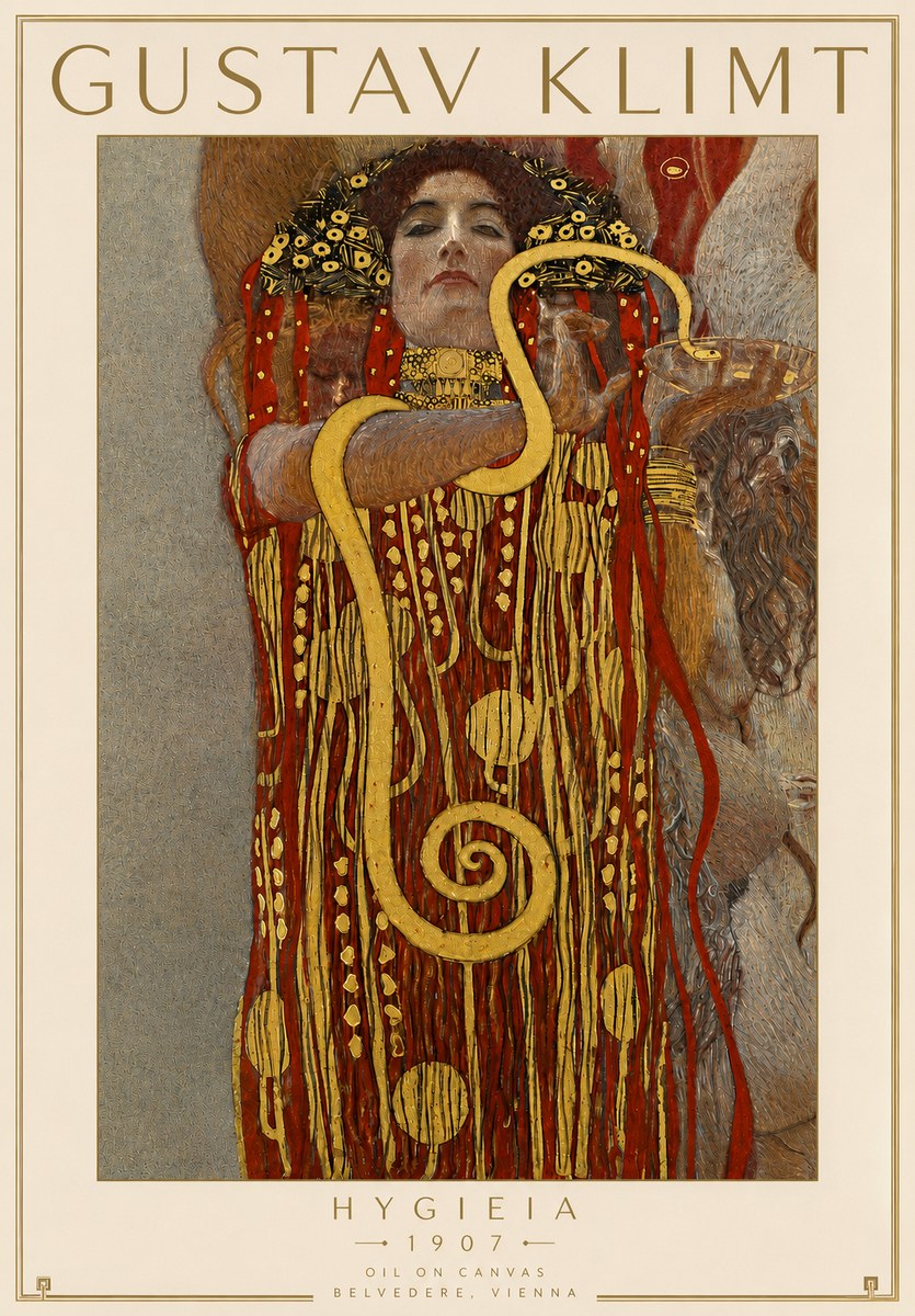 Klimt Hygeia No4 - Juliste