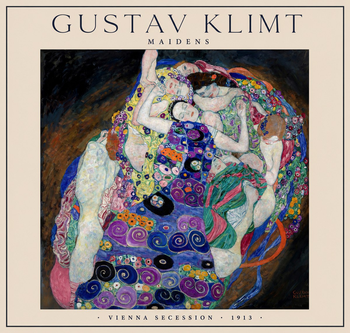 Klimt Maidens No1 - Juliste