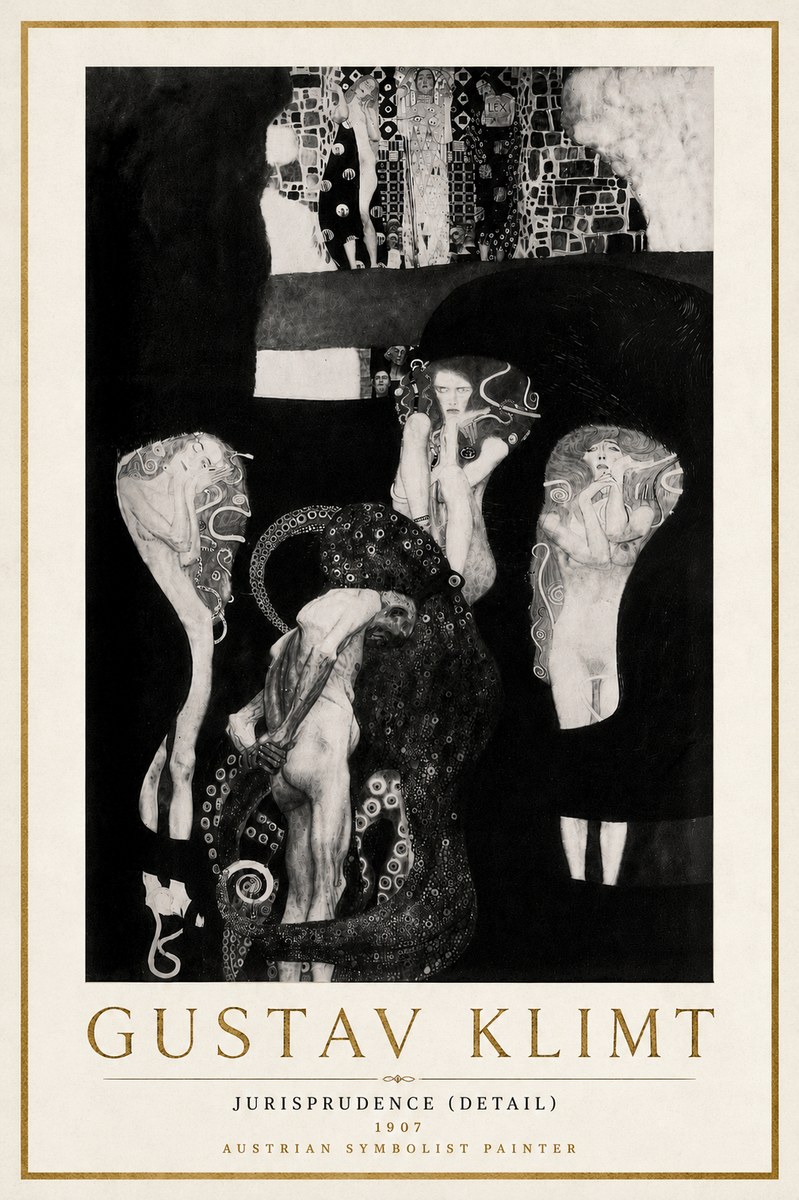 Klimt Jurisprudence (Detail) No6 - Juliste