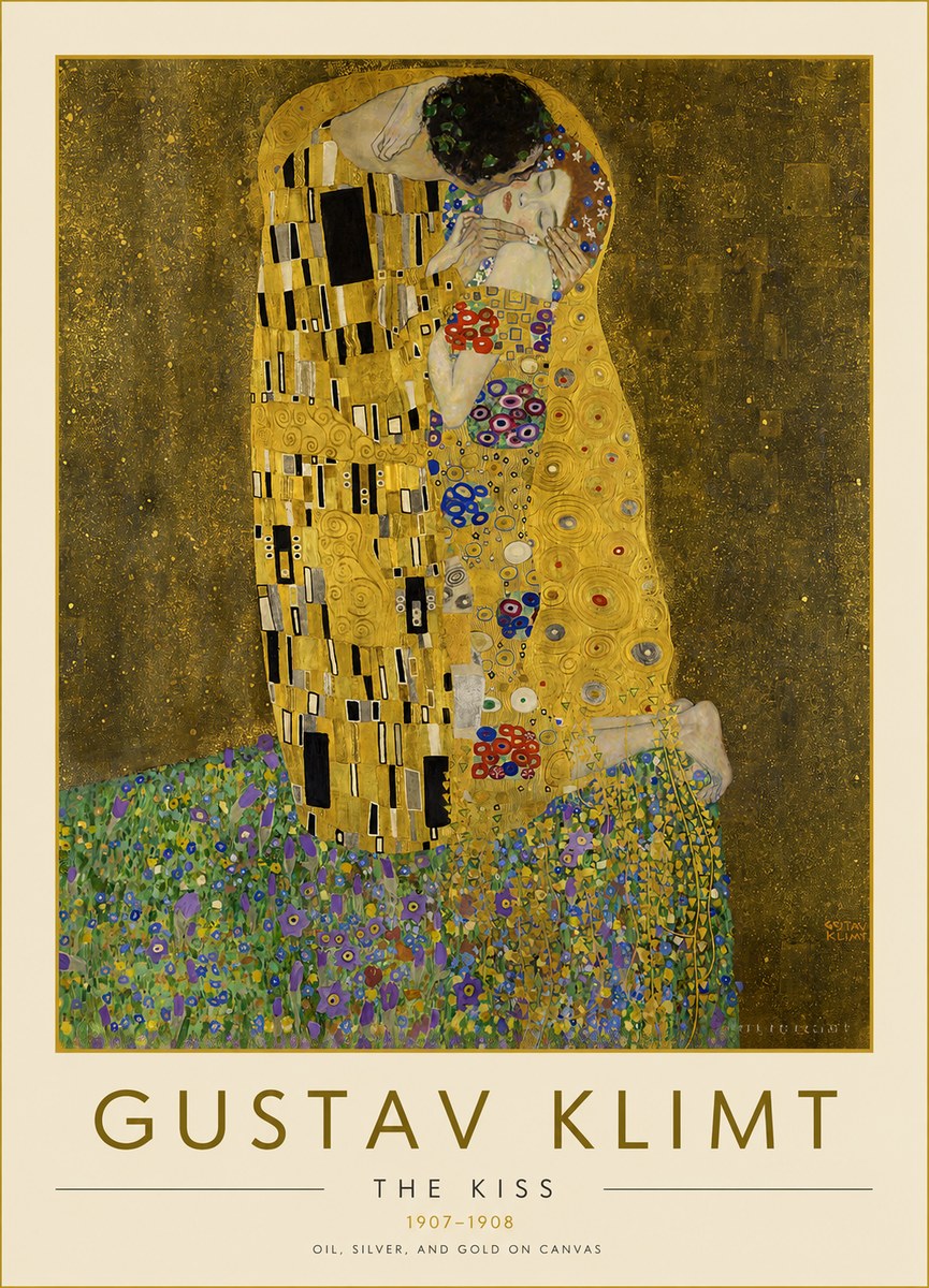 Klimt The Kiss No2 - Juliste
