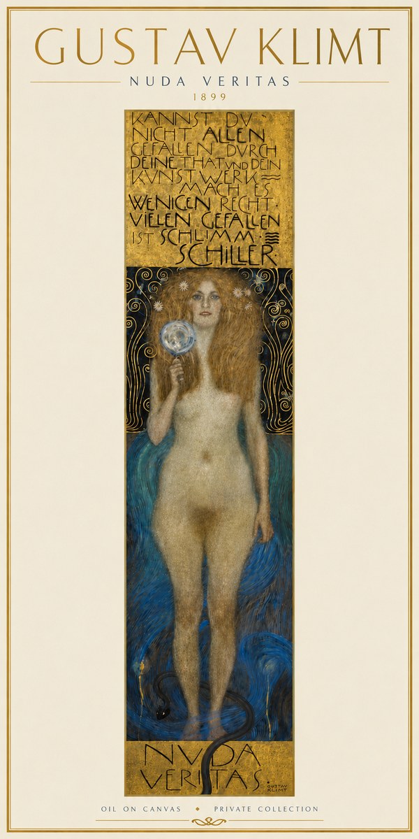 Klimt Nuda Veritas No5 - Juliste