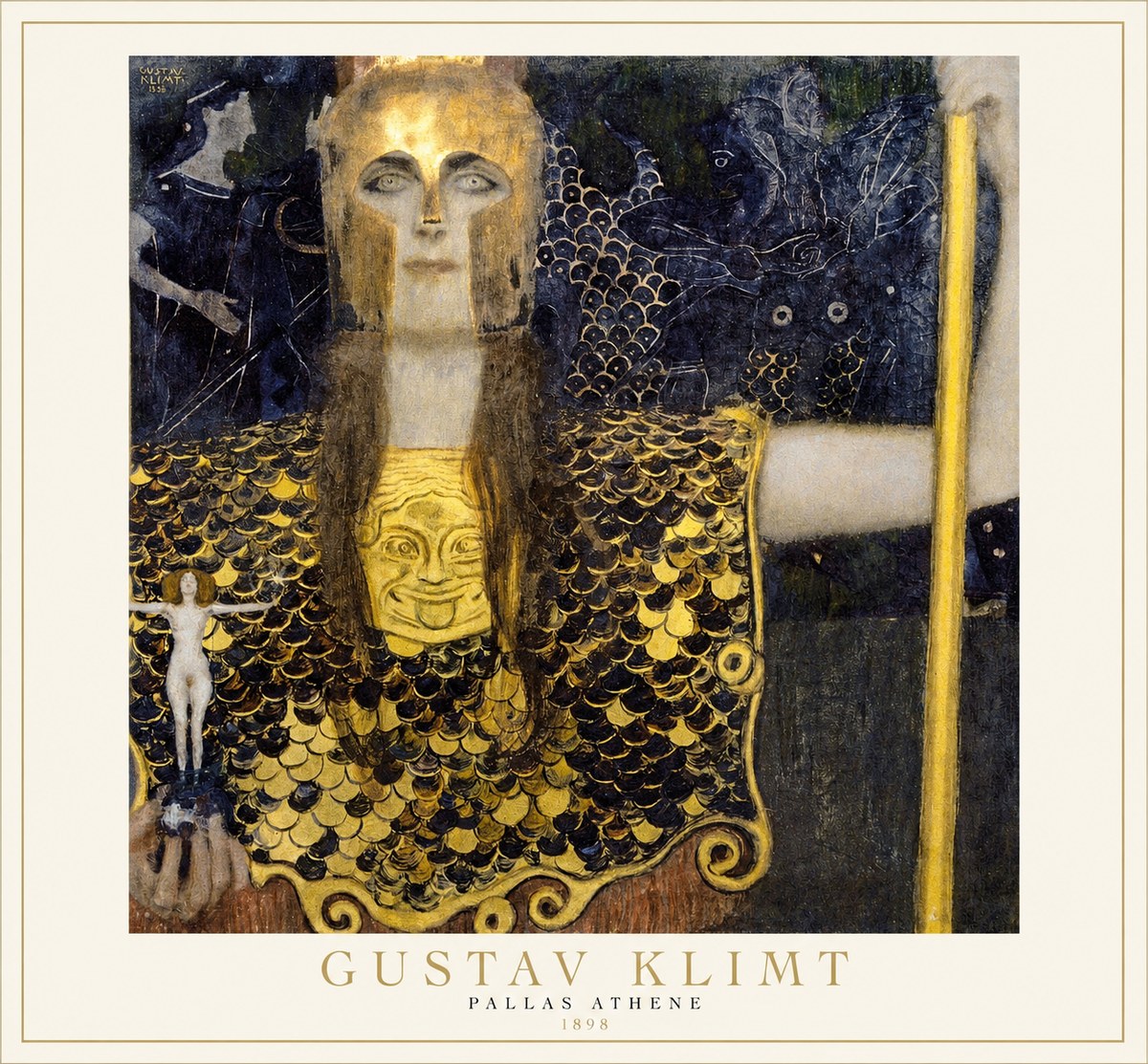 Klimt Pallas Athene No1 - Juliste