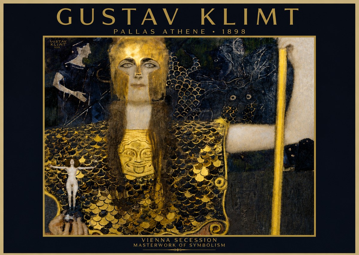 Klimt Pallas Athene No4 - Juliste
