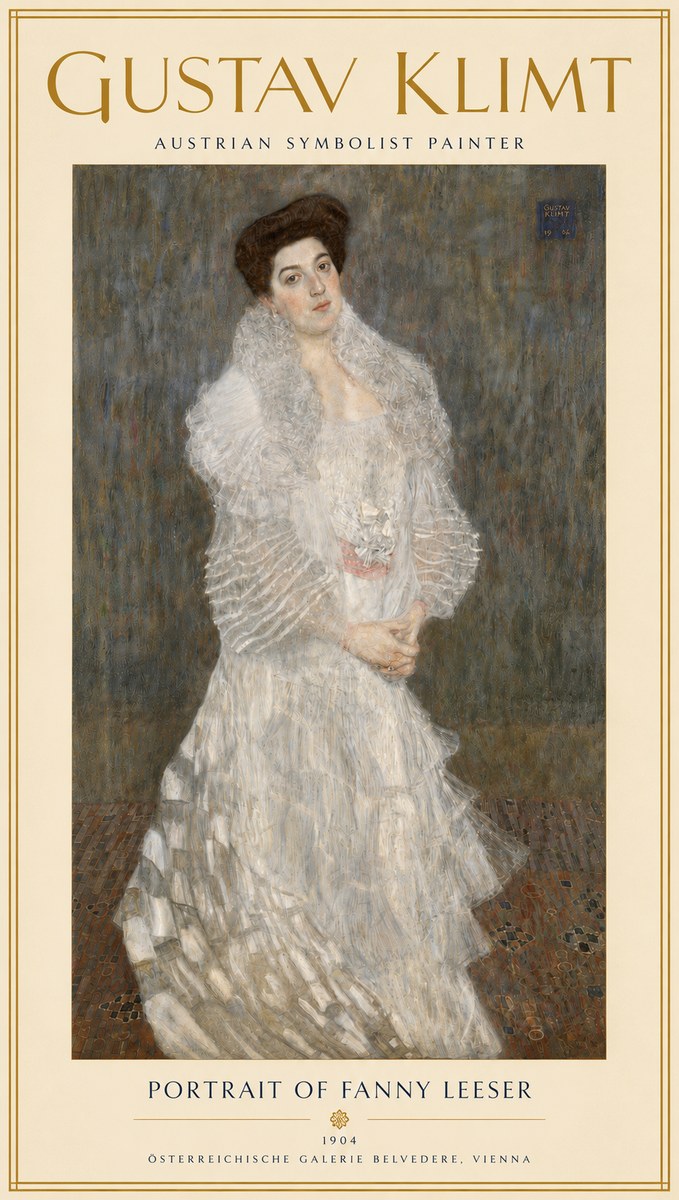 Klimt Portrait of Fanny Leeser No4 - Juliste