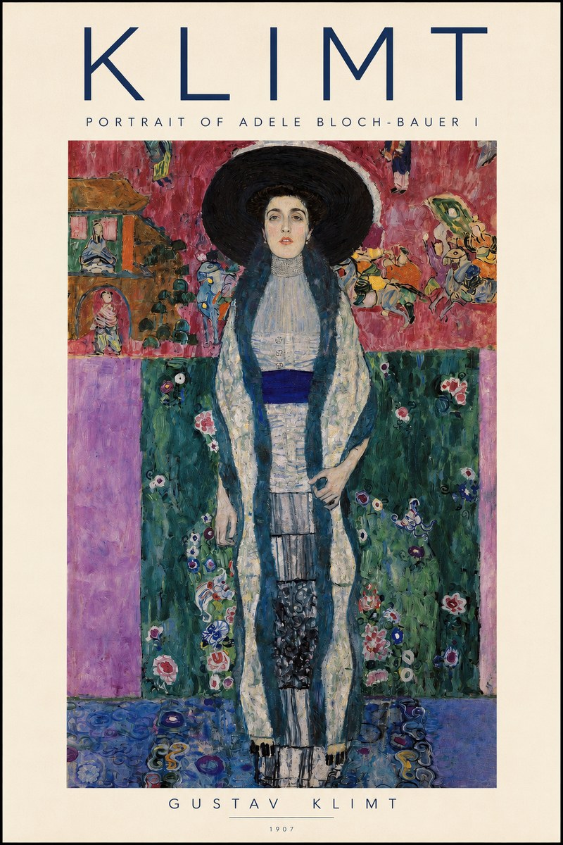 Klimt Portrait of Adele Bloch-bauer I No2 - Juliste