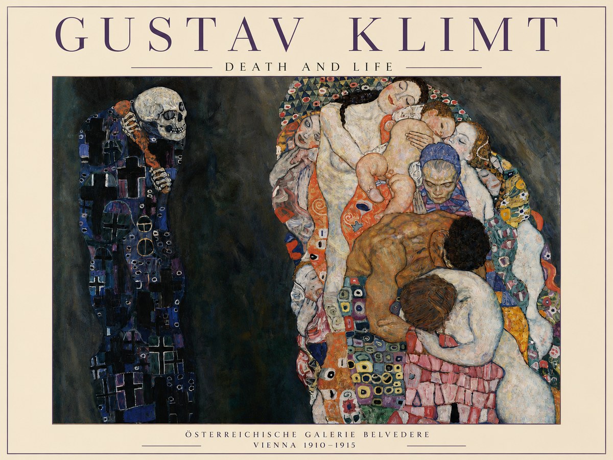 Klimt Death and Life No3 - Juliste