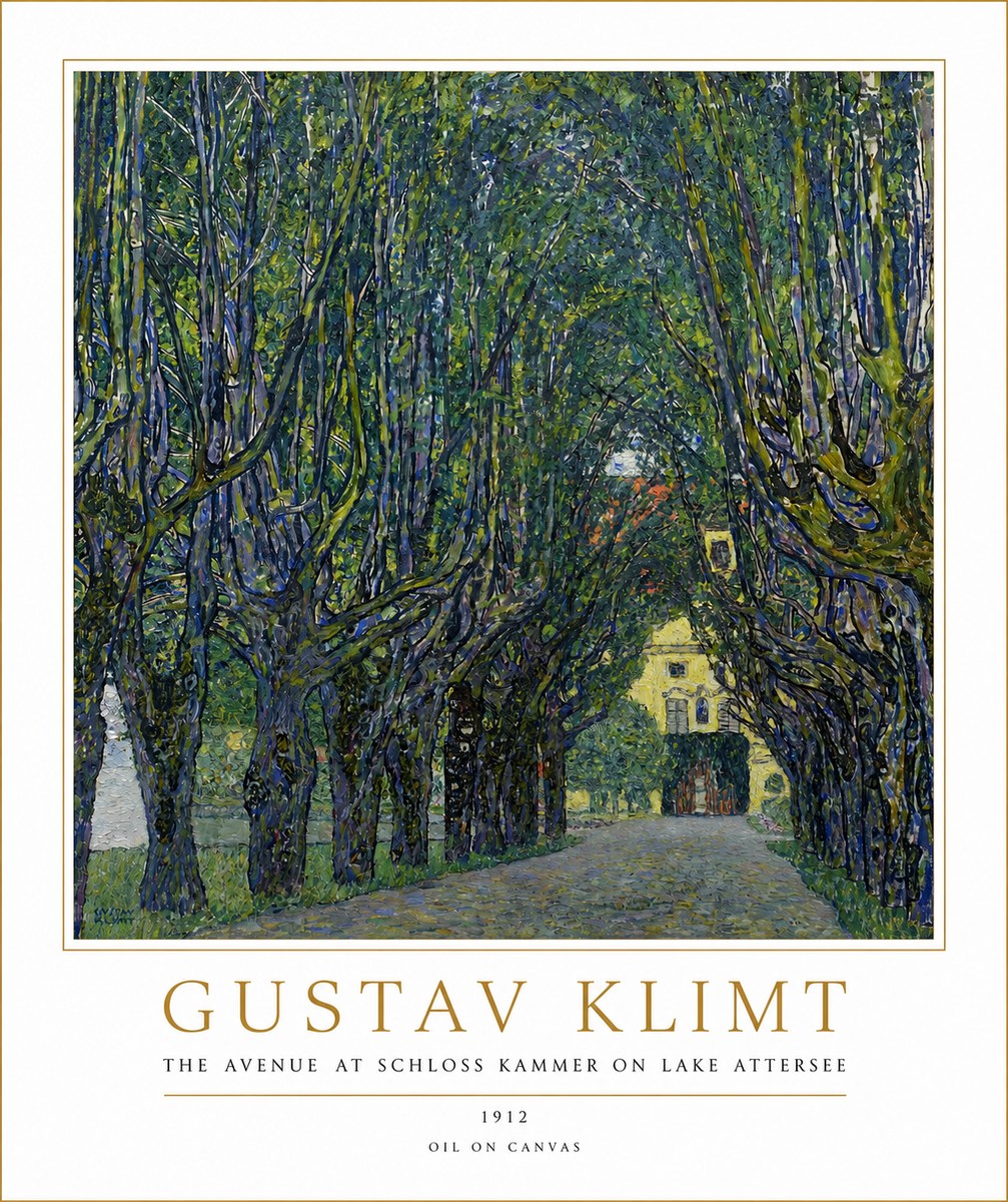 Klimt The Avenue at Schloss Kammer on Lake Attersee No2 - Juliste