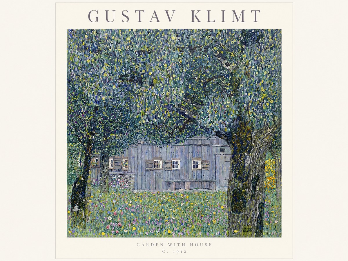 Klimt Garden with House No1 - Juliste