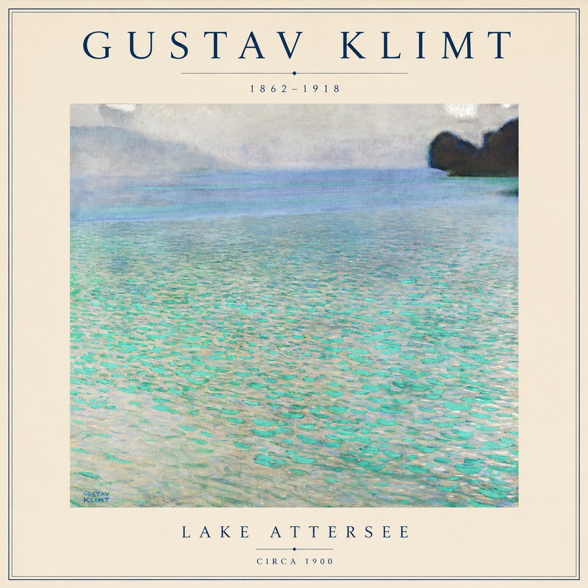Klimt Lake Attersee No5 - Juliste