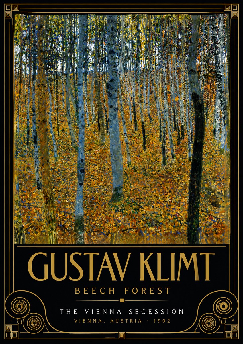 Klimt Beech Forest No5 - Juliste
