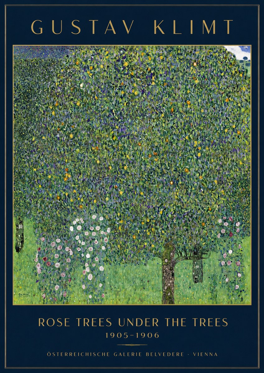 Klimt Rose Trees Under the Trees No3 - Juliste