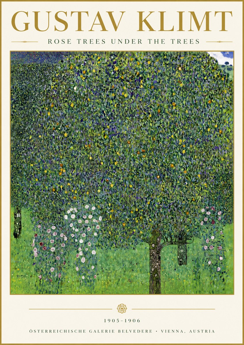 Klimt Rose Trees Under the Trees No5 - Juliste