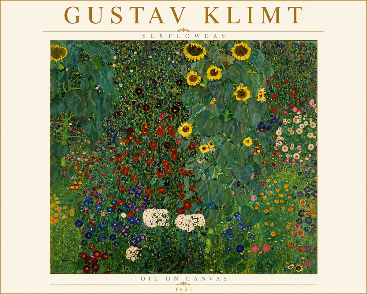 Klimt Sunflowers No6 - Juliste