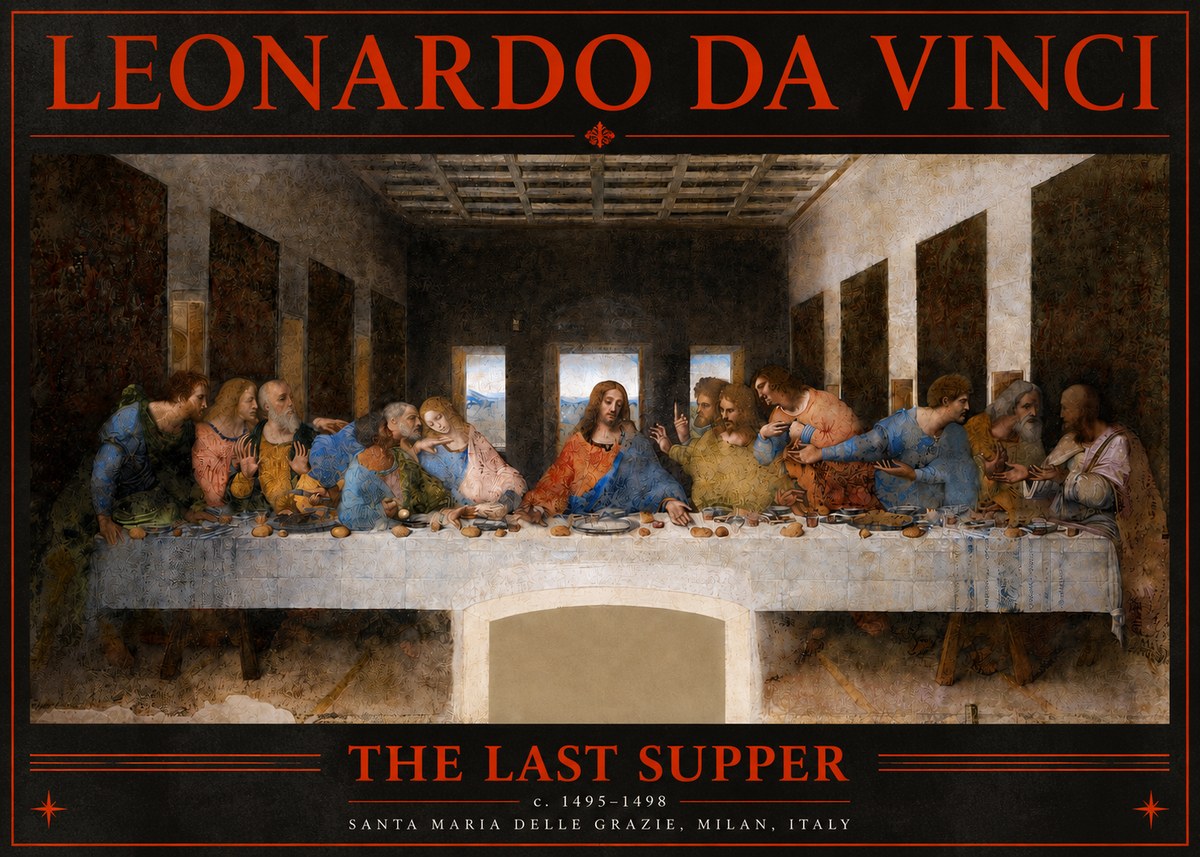 Leonardo da Vinci The Last Supper No3 - Juliste