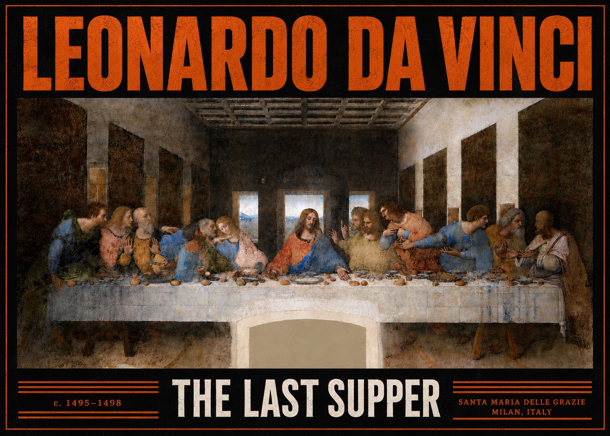 Leonardo da Vinci The Last Supper No5 - Juliste