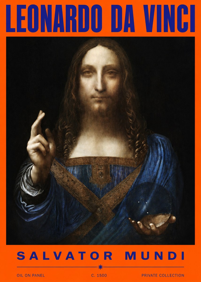 Leonardo da Vinci Salvator Mundi No2 - Juliste