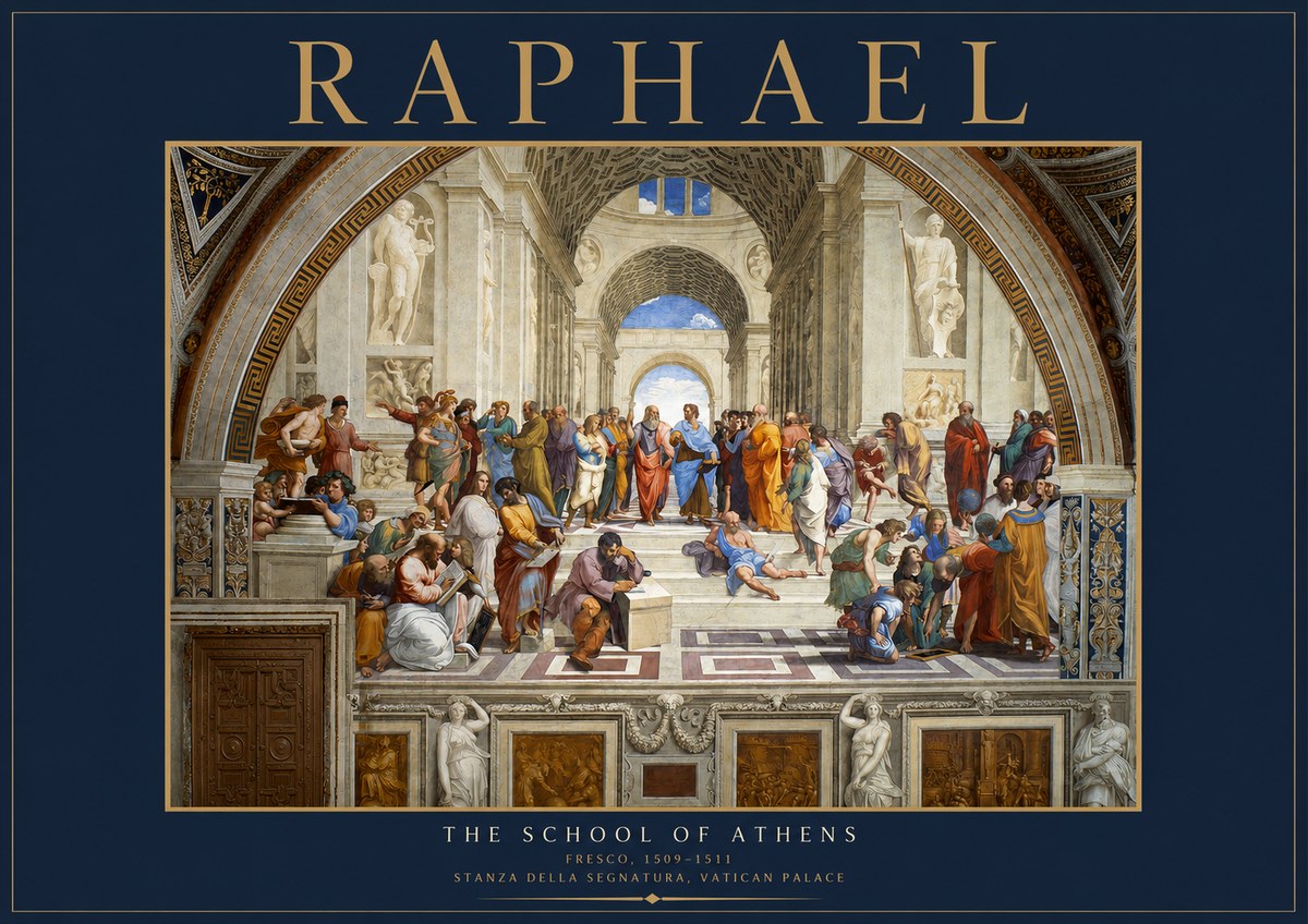 Raphael The School of Athens No2 - Juliste