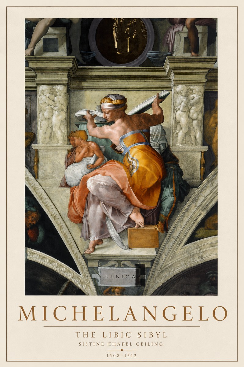 Michelangelo The Libic Sibyl No2 - Juliste