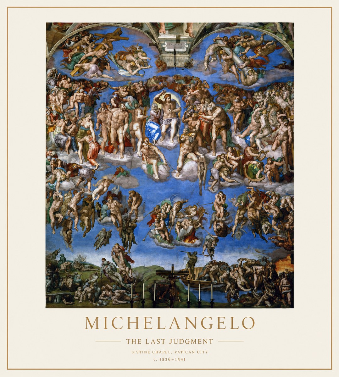 Michelangelo The Last Judgment No1 - Juliste