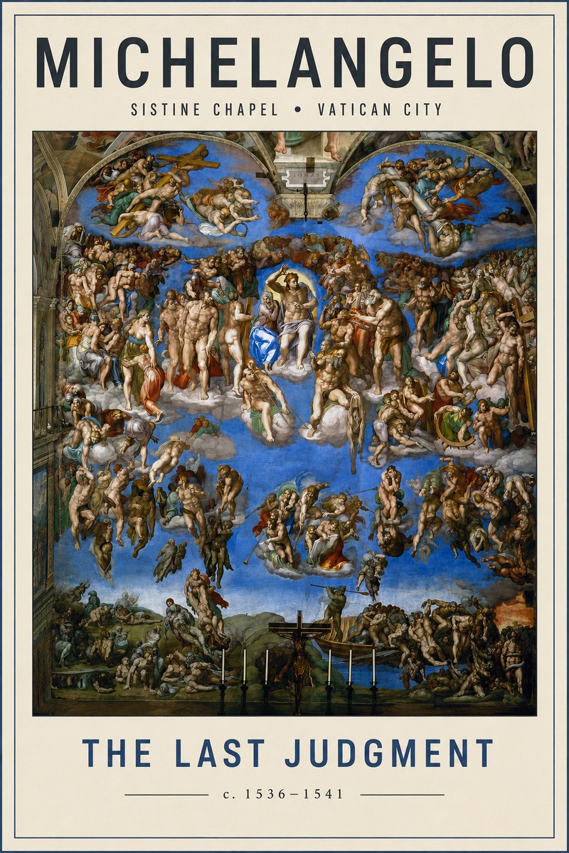 Michelangelo The Last Judgment No5 - Juliste