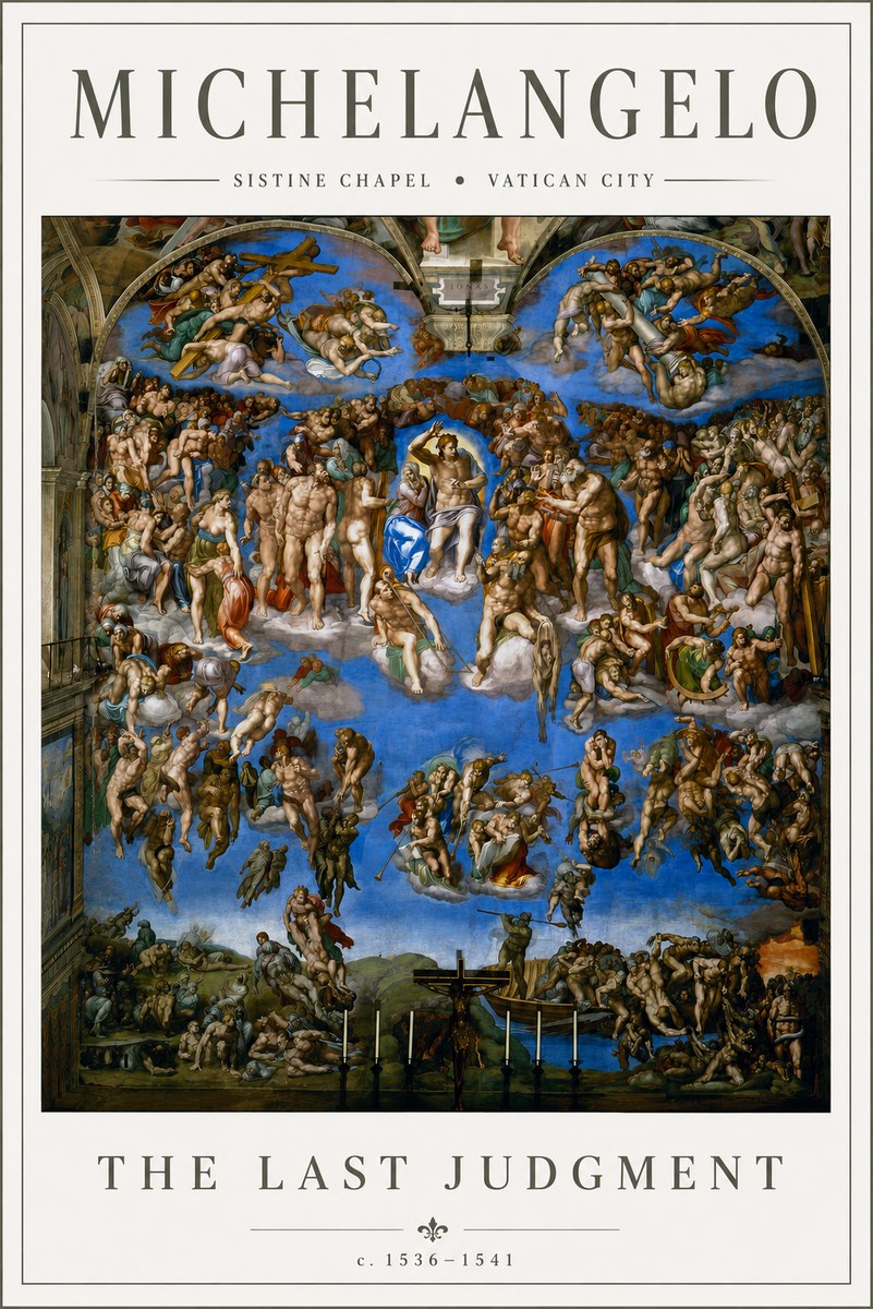 Michelangelo The Last Judgment No6 - Juliste