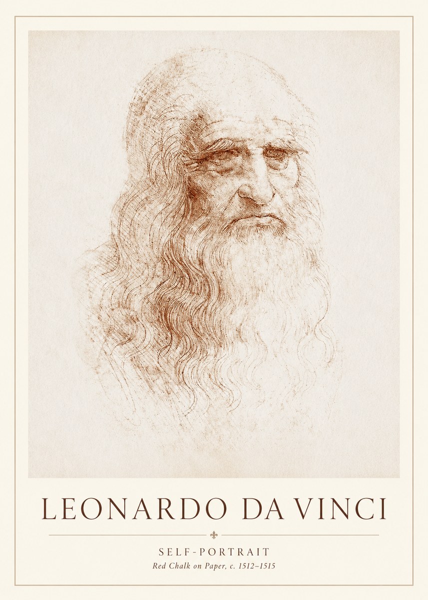Leonardo da Vinci Self-portrait II No1 - Juliste