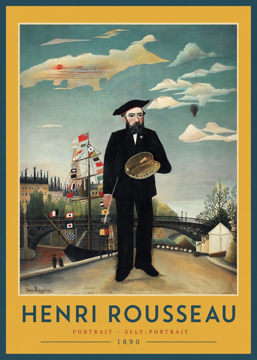 Rousseau Portrait - Self-portrait No2 - Juliste
