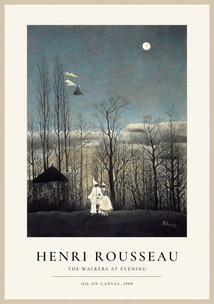 Rousseau The Walkers at Evening No1 - Juliste