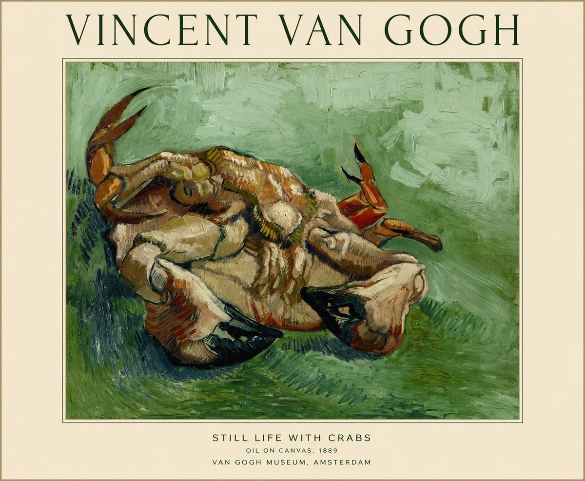Van Gogh Still Life with Crabs No1 - Juliste